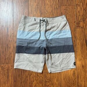 O'neill Y2K Hyperfreak "Heist" Striped Board Shorts Size 29